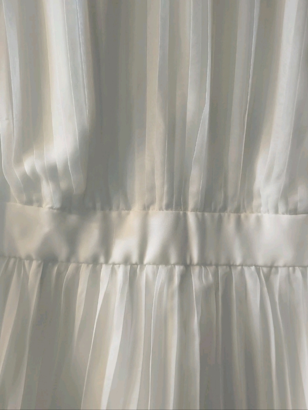 NWOT Bridal by ELOQUII White Pleated Mini Dress 16 Cape Sleeve Shower Party - Picture 5 of 9